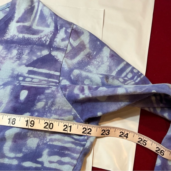 90s Purple Rum Reggae shirt Tie Dye Batik beach festival summer ART hippie Large - Picture 5 of 10